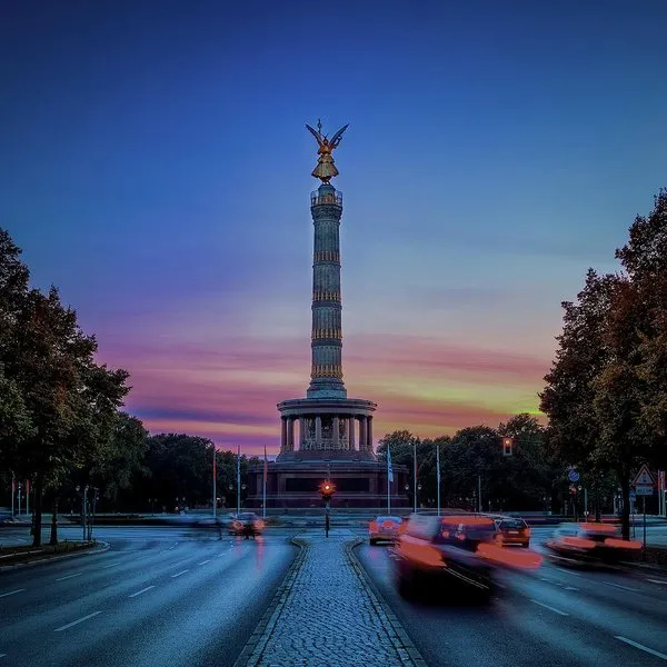 The iconic Berlin Victory Column, a symbol of national pride and historical commemoration.

